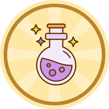 İksir şişesi. Web simgesi