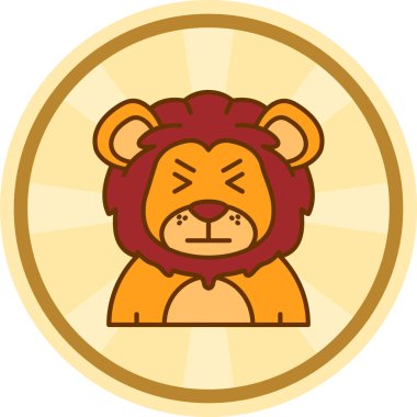 Aslan başı çizgi film tasarımı