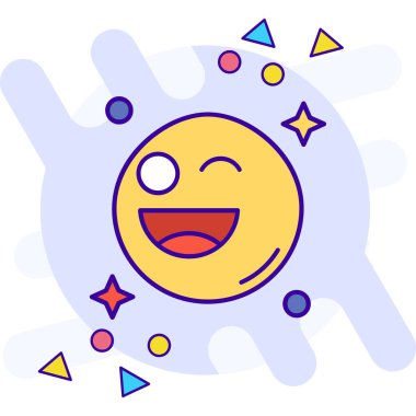 Emoji. Web simgesi vektör illüstrasyonu