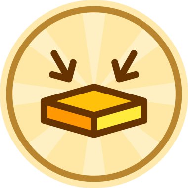 Altın sikke simgesinin vektör illüstrasyonu