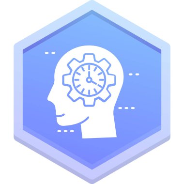 Beyin. Web simgesi vektör illüstrasyonu