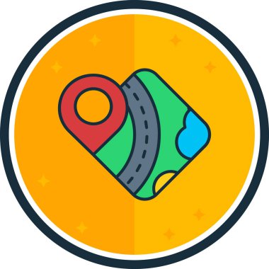 Harita konumu vektör simgesi