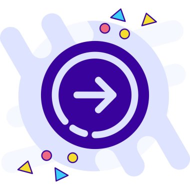 Ok. Web simgesi basit illüstrasyon