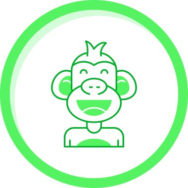 modada izole edilmiş arkaplanda maymun simgesi