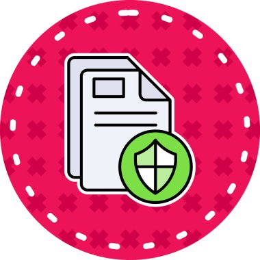 belge simgesi vektör illüstrasyonu