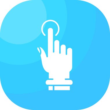 Düz biçimli parmak dokunuşu simgesi