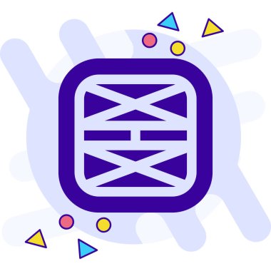 Bir bilet simgesinin vektör illüstrasyonu