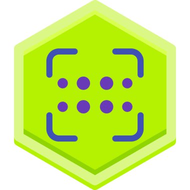 Altıgen simgesi, basit tasarım, vektör illüstrasyonu