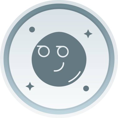 Ay ikonu vektör illüstrasyonu