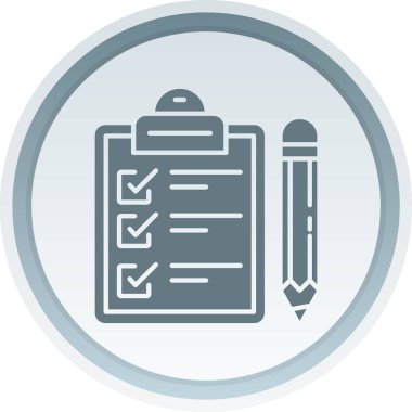 Sınav Katı düğmesi, basit vektör illüstrasyonu