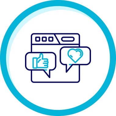 Beyaz arkaplanda izole edilmiş konuşma baloncuğu simgesi olan çizgi kalbi. Sevgililer Günü. Sevgililer günü tabelası. 4 Şubat Renkli Taslak Konsepti. vektör.