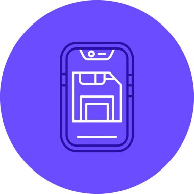 Cep telefonu simgesinin vektör illüstrasyonu