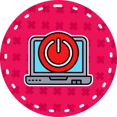 Modern bir bilgisayarın vektör illüstrasyonu