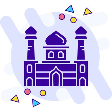 Elinde mum olan bir kilisenin vektör çizimi