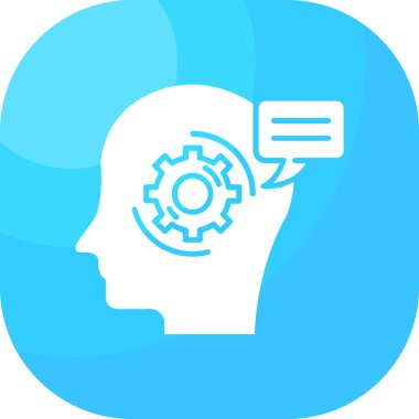 Beyin. Web simgesi basit illüstrasyon