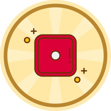 Çizgi film simgesinin vektör illüstrasyonu