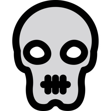 Kafatası. Web simgesi basit illüstrasyon