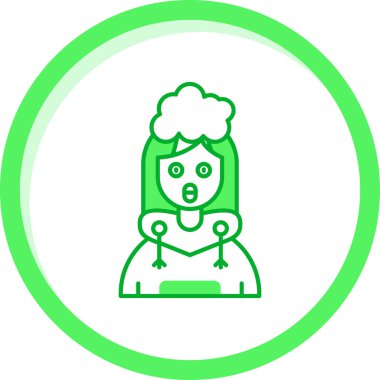 Kızım. Web simgesi basit illüstrasyon