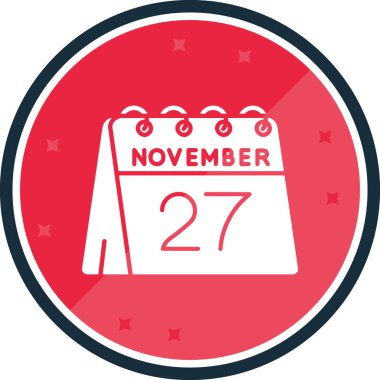 Kasım 23 takvim, tarihin vektör illüstrasyonu, takvim simgesi