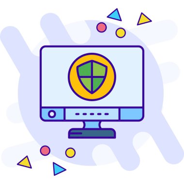 Internet koruma simge vektör çizim