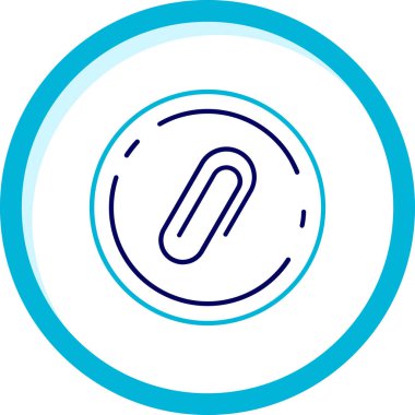 Mavi ve beyaz daire simgesinin vektör illüstrasyonu