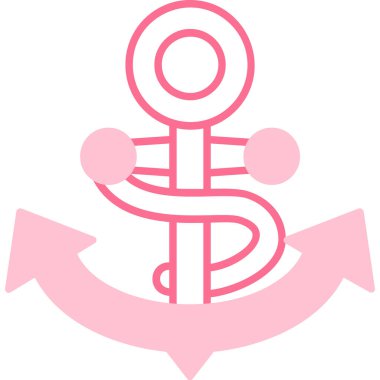 Gemi Çapası. Basit illüstrasyon