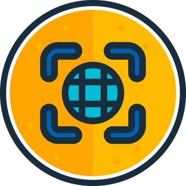 ağ bağlantısı genel simgesi - taslak biçimi