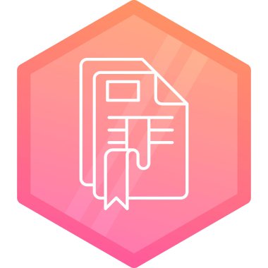 Bir belge simgesinin vektör illüstrasyonu