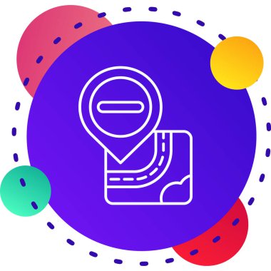 Beyaz arkaplanda konum simgesi izole edilmiş dünya haritasının renk konumu. Değişken rastgele dinamik şekiller. vektör illüstrasyonu