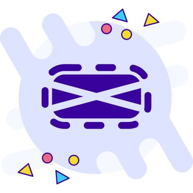 Renk çizgisi sihirli değnek simgesi beyaz arkaplanda izole edildi. Yıldız şeklinde sihirli aksesuar. Sihirli güç. Renkli, rastgele, dinamik şekiller. vektör.