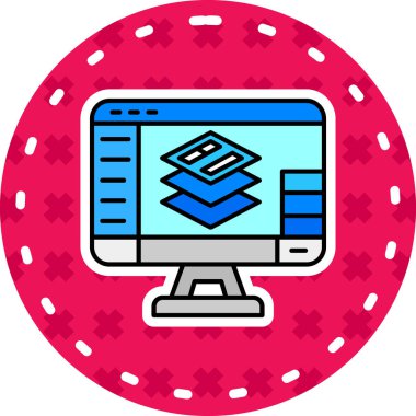 Web tasarım simgesi, vektör illüstrasyonu