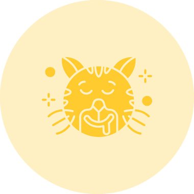 Kedi yüz simgesinin vektör illüstrasyonu