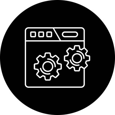 Simge şablonunun çizim vektörü grafiği