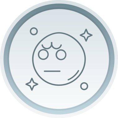 Benzersiz emoji vektör çizgisi simgesi