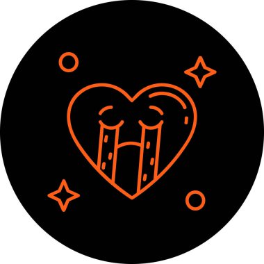 Kalp simgesinin vektör illüstrasyonu