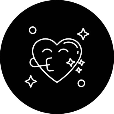 Kalp ikonu vektör illüstrasyonu