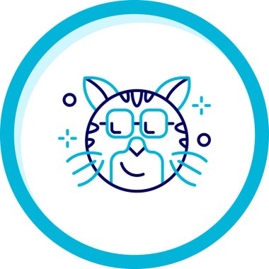 Kedi. Web simgesi basit illüstrasyon