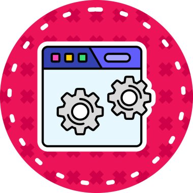 dişli simgesi vektör illüstrasyonu