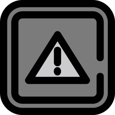 Beyaz arkaplanda izole edilmiş moda biçiminde uyarı işareti