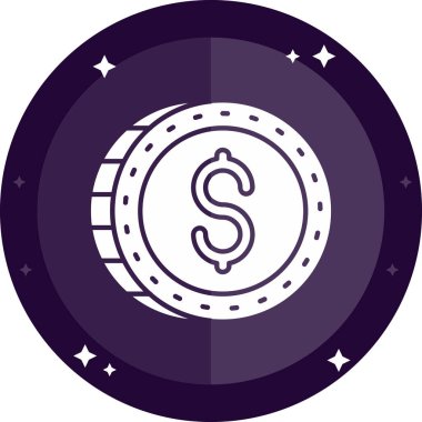 Vektör illüstrasyonu, dolar parası, para