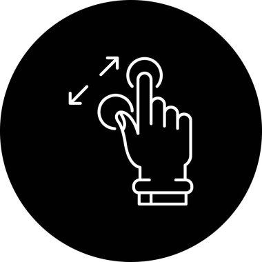 Siyah arkaplanı olan bir elin vektör çizimi