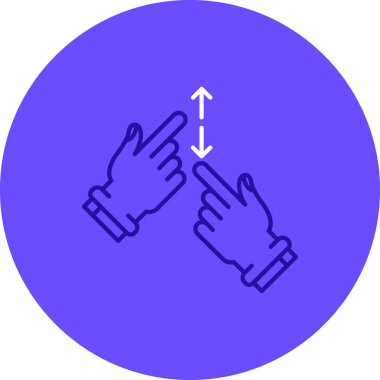 Dokunmatik modern simgenin vektör illüstrasyonu