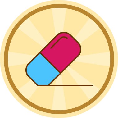 Hap. Web simgesi basit illüstrasyon