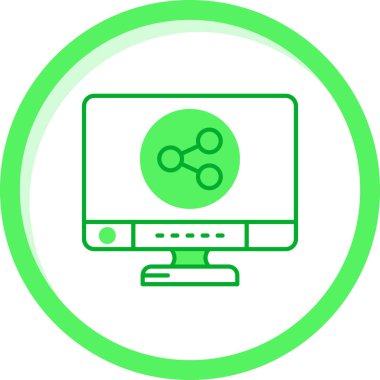 bilgisayar izleme simgesi, vektör illüstrasyonu