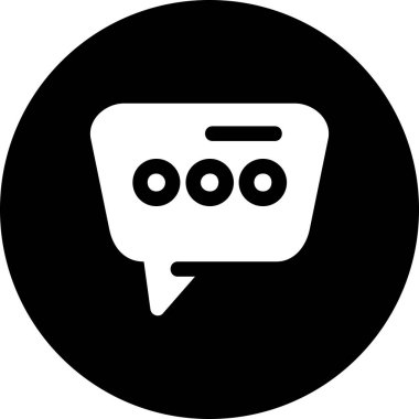 Sohbet yorum ikonu vektör illüstrasyonu