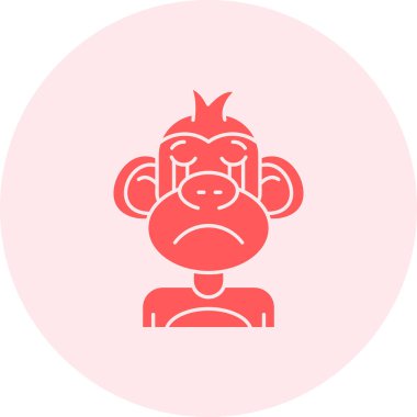 Maymun Ağı simgesi basit illüstrasyon