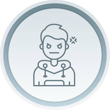 kızgın simge, vektör illüstrasyonu