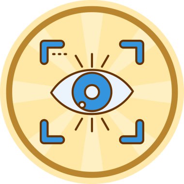 Göz. Web simgesi basit illüstrasyon