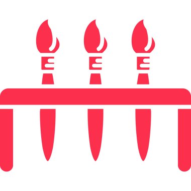 Mum yakma renk çizgisi simgesi