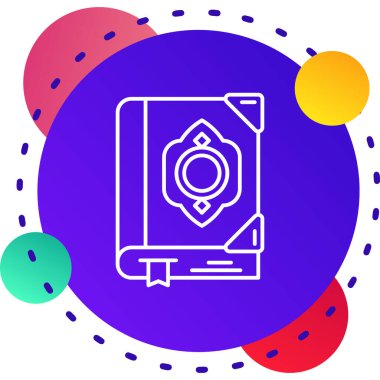 Satır Defteri simgesi beyaz arkaplanda izole edildi. Renkli taslak konsepti. Vektör